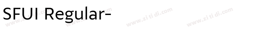 SFUI Regular字体转换